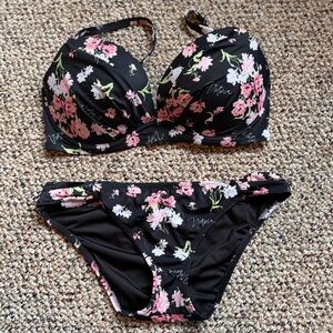 Victoria's Secret Black and Pink Bikini